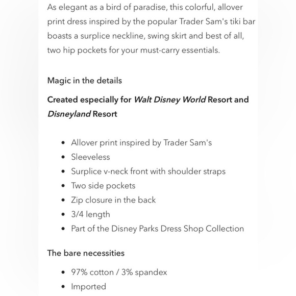 Disney Parks Trader Sam's Surplice Sundress 2X - Picture 5 of 5